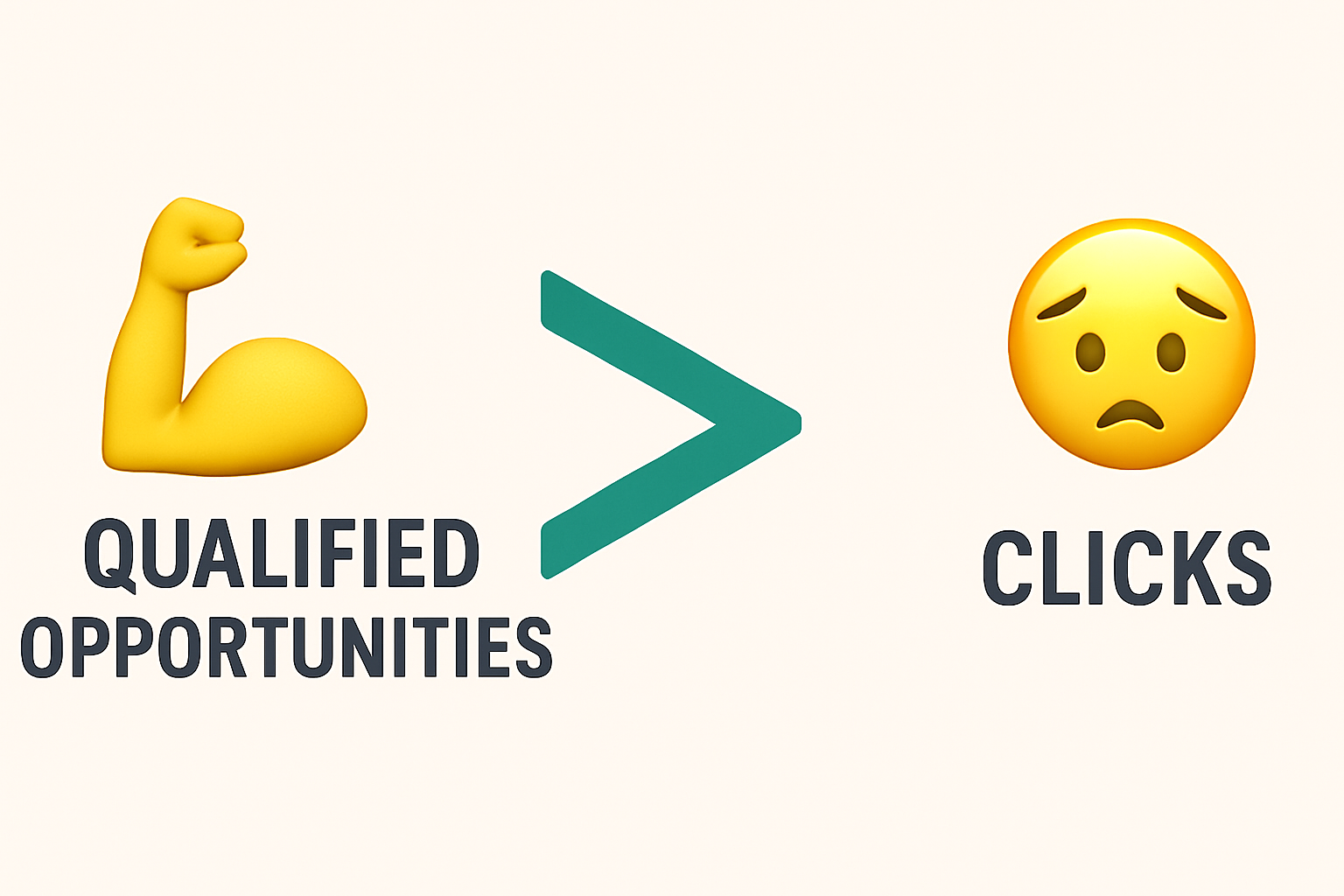 generate qualified opportunities not clicks